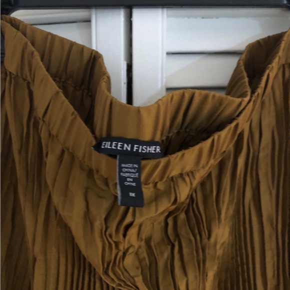 Eileen Fisher Bronze Pleated Midi Skirt Size 1X - Picture 8 of 8
